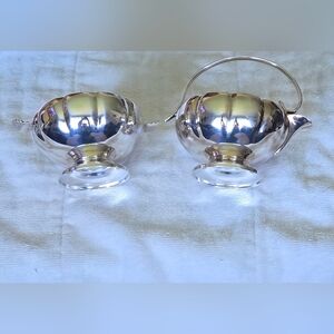 Vintage Venitian Copper Cream & Sugar Set